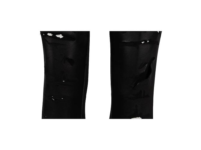 Autre Marque Diliborio Distressed-Lederhose Schwarz - Ansicht 7