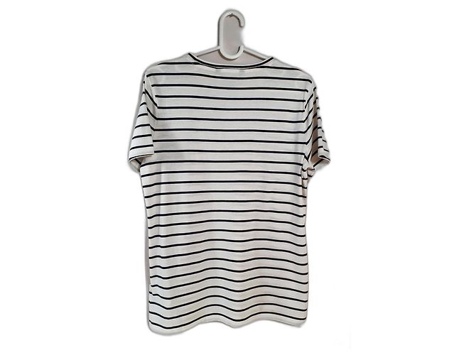 T-shirt a righe Ralph Lauren in cotone bianco e nero - vista 2