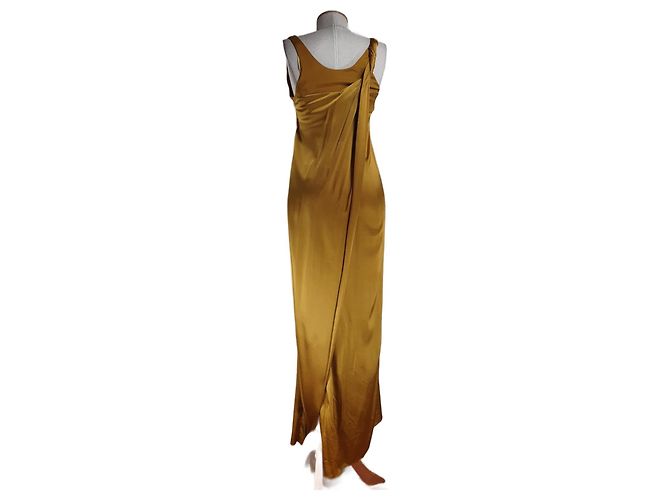 Vestido largo Schumacher Dynamic amarillo de seda - vista 2