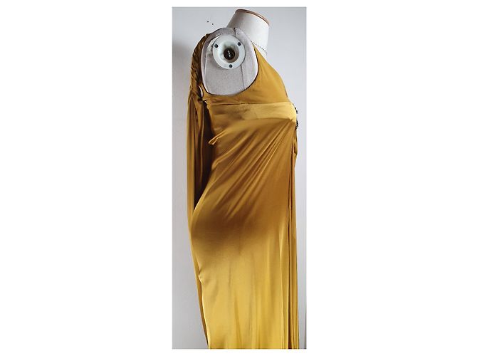 Vestido largo Schumacher Dynamic amarillo de seda - vista 5