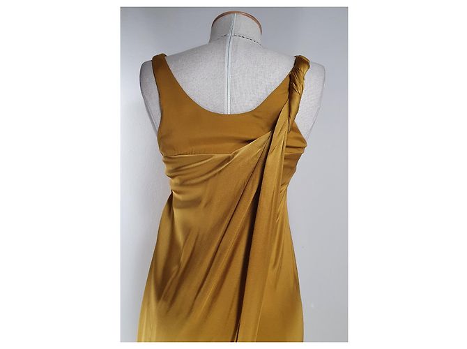 Vestido largo Schumacher Dynamic amarillo de seda - vista 6