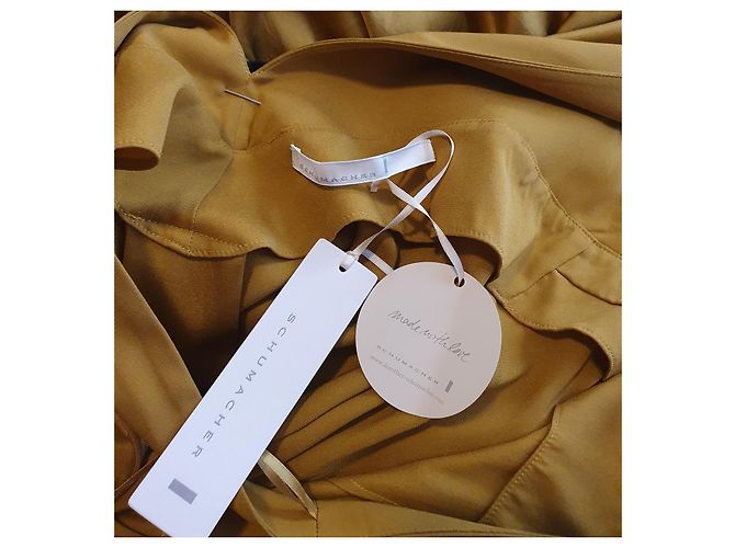Vestido largo Schumacher Dynamic amarillo de seda - vista 8