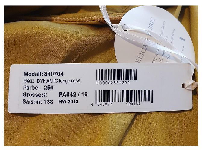Vestido largo Schumacher Dynamic amarillo de seda - vista 9