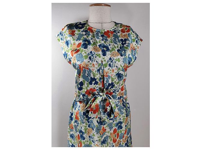 Ralph Lauren Blumenkleid aus Polyester Größe M Mehrfarben - Ansicht 3
