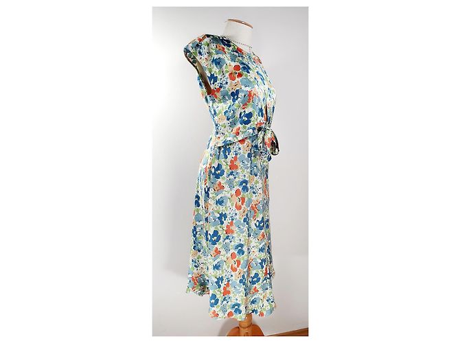 Ralph Lauren Blumenkleid aus Polyester Größe M Mehrfarben - Ansicht 4