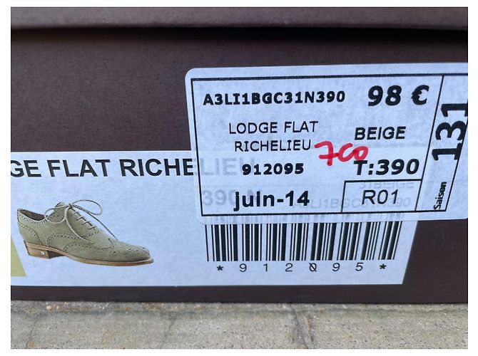 Louis Vuitton „Lodge Flat Brogue“-Derbys für Damen Beige - Ansicht 3