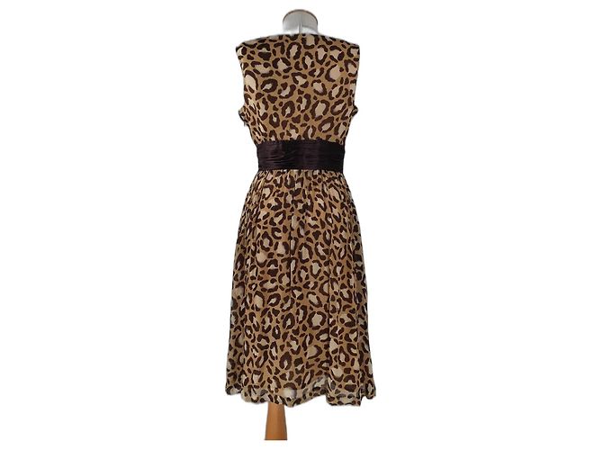 Oscar de la Renta Seidenkleid Leopard Print Mehrfarben Leopardenprint - Ansicht 2