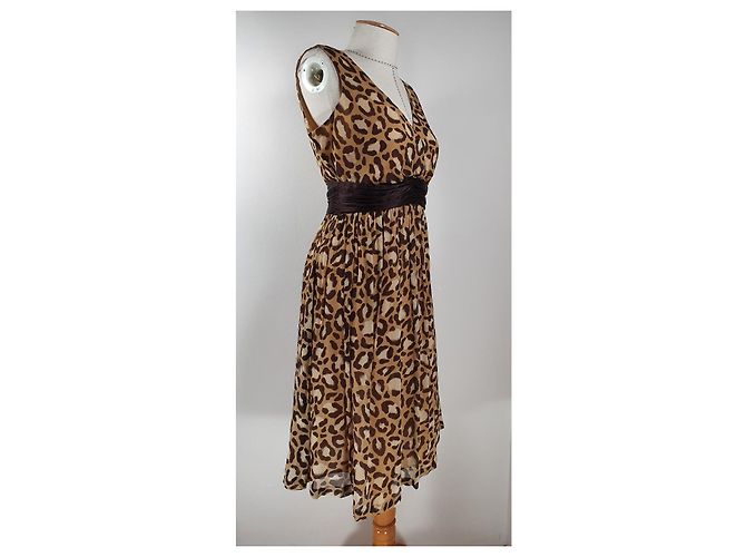 Oscar de la Renta Seidenkleid Leopard Print Mehrfarben Leopardenprint - Ansicht 5