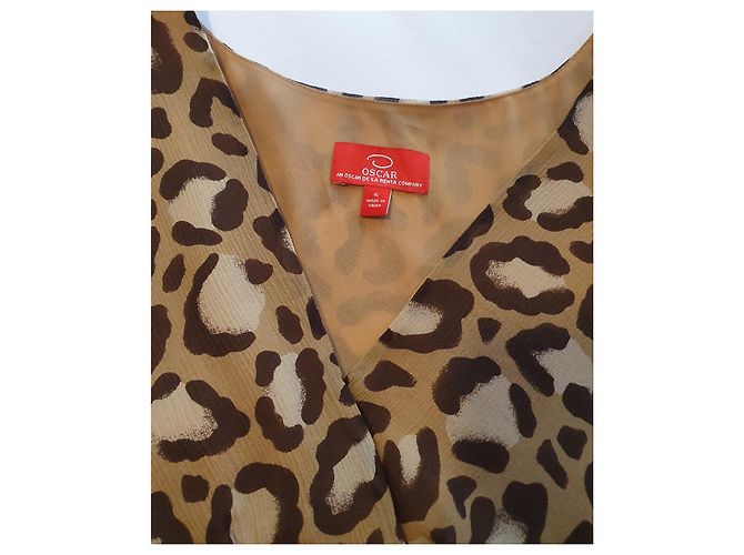 Oscar de la Renta Seidenkleid Leopard Print Mehrfarben Leopardenprint - Ansicht 6