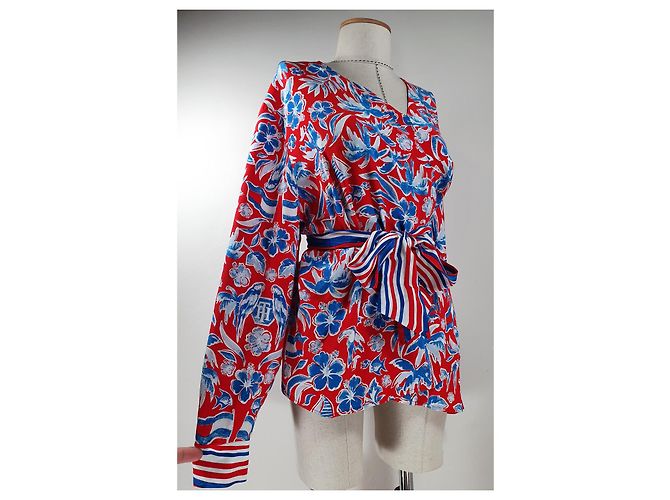 Top Tommy Hilfiger in viscosa multicolore - vista 3
