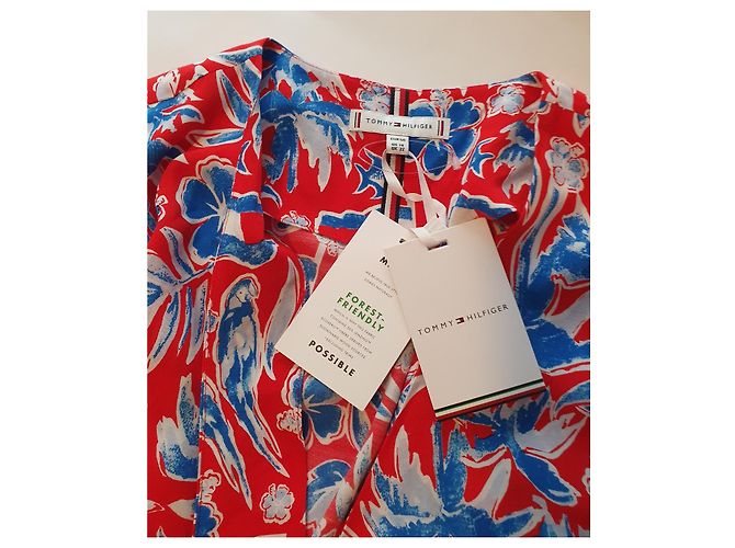 Top Tommy Hilfiger in viscosa multicolore - vista 5