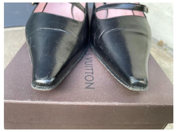 Décolleté Louis Vuitton in pelle nera 40 Nero - vista 4