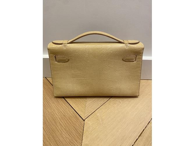 Kelly Hermès HERMES Handtaschen T.  Eidechse Beige - Ansicht 4