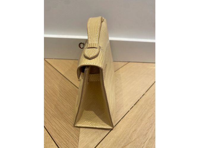 Kelly Hermès HERMES Handtaschen T.  Eidechse Beige - Ansicht 5