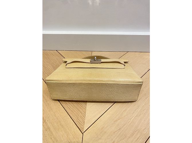 Kelly Hermès HERMES Handtaschen T.  Eidechse Beige - Ansicht 6