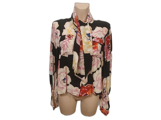 Blusa Chanel Super Chanel in seta multicolore 38 - vista 2