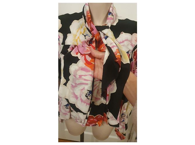Blusa Chanel Super Chanel in seta multicolore 38 - vista 5