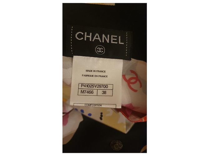 Blusa Chanel Super Chanel in seta multicolore 38 - vista 6
