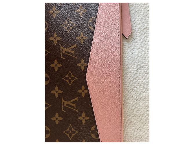 Pochette Louis Vuitton Daily Pouch Marrone in Tela - vista 3