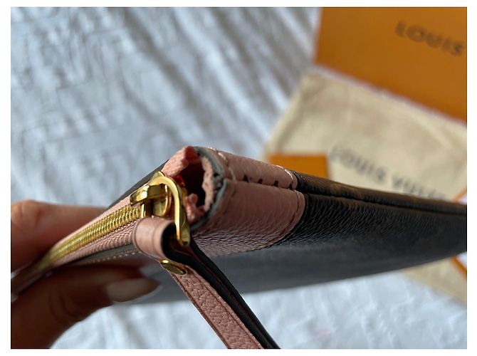 Pochette Louis Vuitton Daily Pouch Marrone in Tela - vista 5