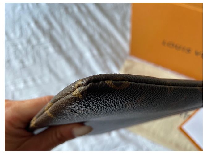 Pochette Louis Vuitton Daily Pouch Marrone in Tela - vista 8