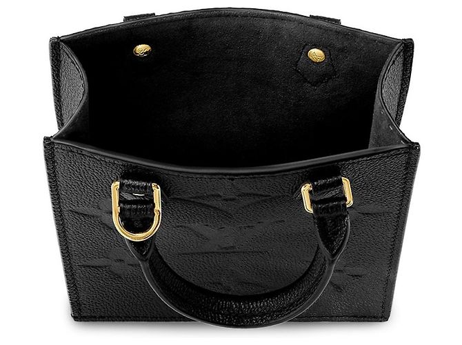 Louis Vuitton LV Petit Sac Plat in pelle nera nuovo Nero - vista 2