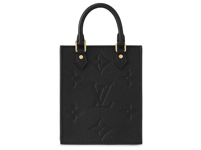 Louis Vuitton LV Petit Sac Plat in pelle nera nuovo Nero - vista 3