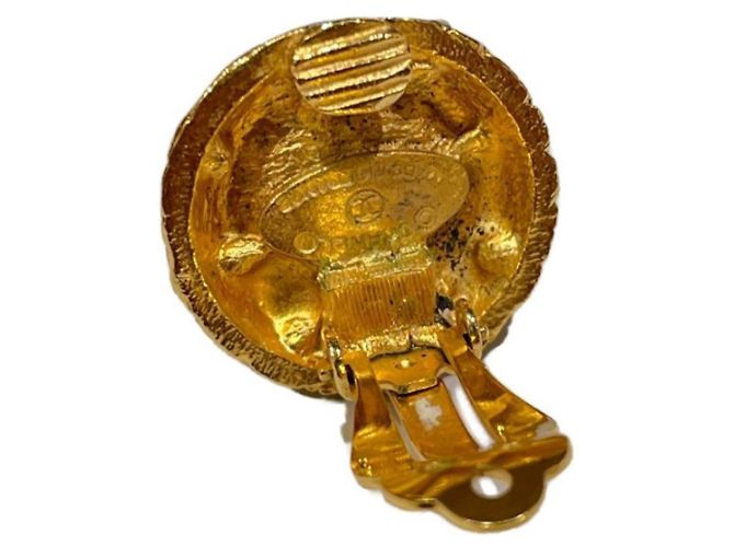 ***Chanel Perlen-Strass-Ohrringe Golden - Ansicht 3