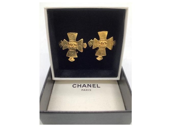 ***Orecchini a croce Cocomark vintage CHANEL D'oro - vista 5