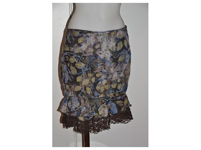 Falda estampada Pennyblack de seda y algodón Multicolor - vista 2