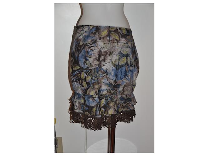 Falda estampada Pennyblack de seda y algodón Multicolor - vista 3