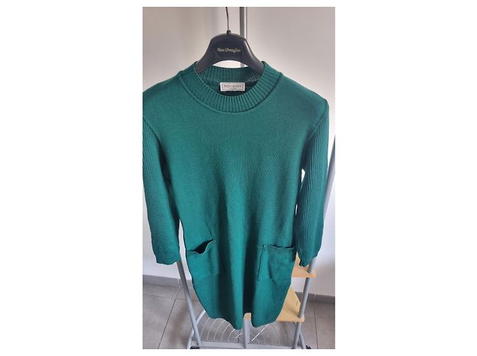 Yves Saint Laurent Wollkleid Olivgrün - Ansicht 2