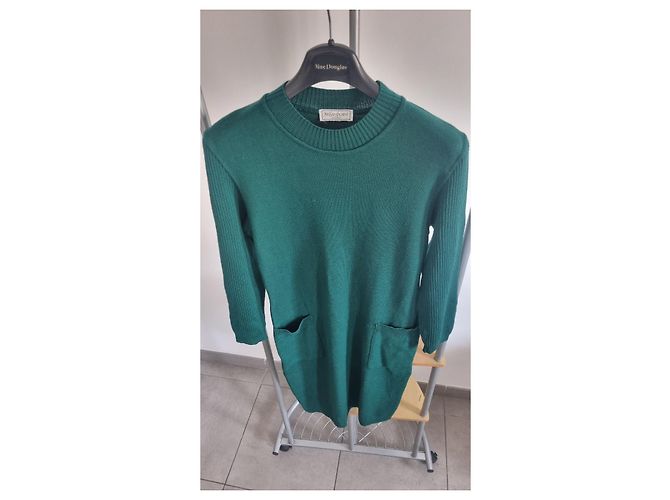 Yves Saint Laurent Wollkleid Olivgrün - Ansicht 3