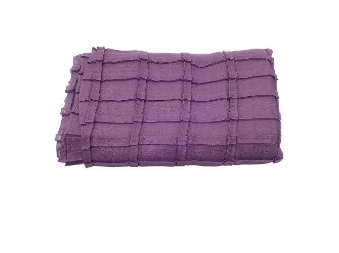 Sciarpa Agnona Plissettata Viola in Cashmere e Seta - vista 2