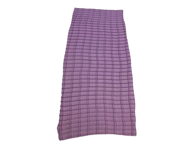 Sciarpa Agnona Plissettata Viola in Cashmere e Seta - vista 6