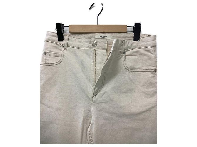 ****ISABEL MARANT ETOILE Beige mittelhohe Röhrenjeans - Ansicht 3