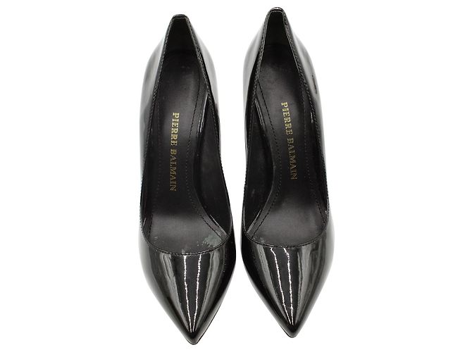 Pierre Balmain High Heels aus schwarzem Lackleder - Ansicht 3