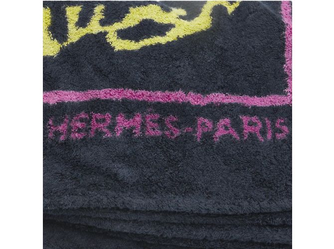 Hermès Toalla de playa de algodón con estampado de leopardo Multicolor - vista 4