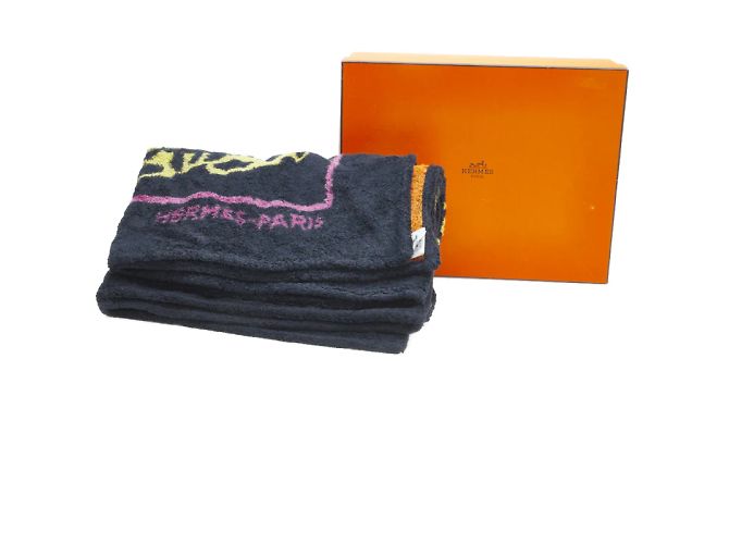 Hermès Toalla de playa de algodón con estampado de leopardo Multicolor - vista 9