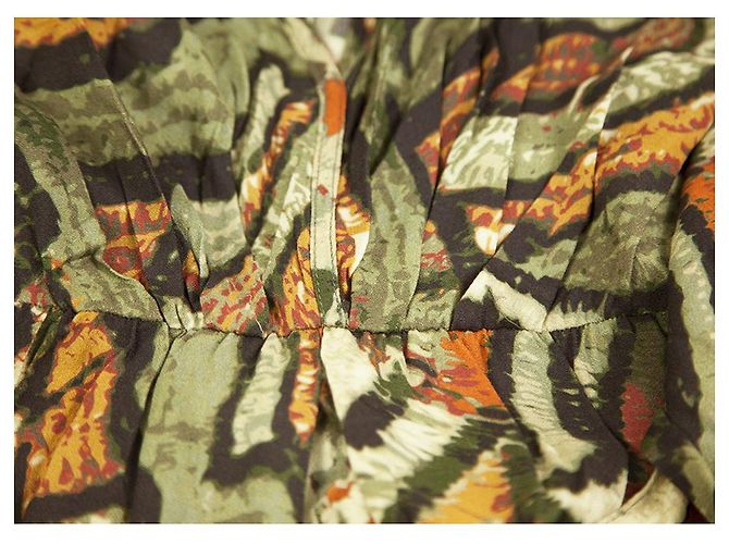 Autre Marque Devotion Mehrfarbiges Tribal-Kurzarm-Maxi-Sommerkleid mit Gürtel, Größe S Mehrfarben - Ansicht 6