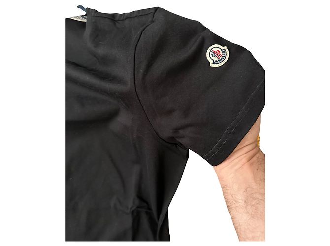Moncler Tshirt en jersey de coton noir XL - vue 10