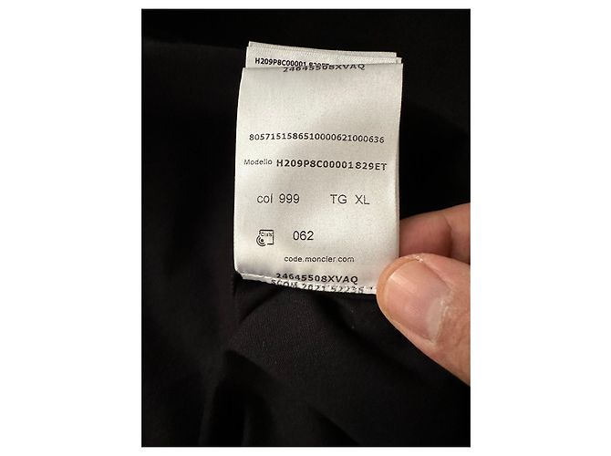 Moncler Tshirt en jersey de coton noir XL - vue 7