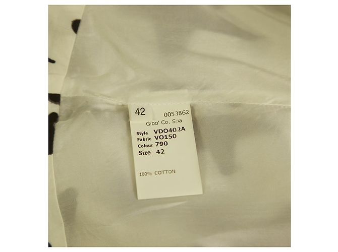 Victor & Rolf Viktor & Rolf Vestido preto e branco com estampa de estrelas de algodão sem mangas na altura do joelho 42 - vista 4