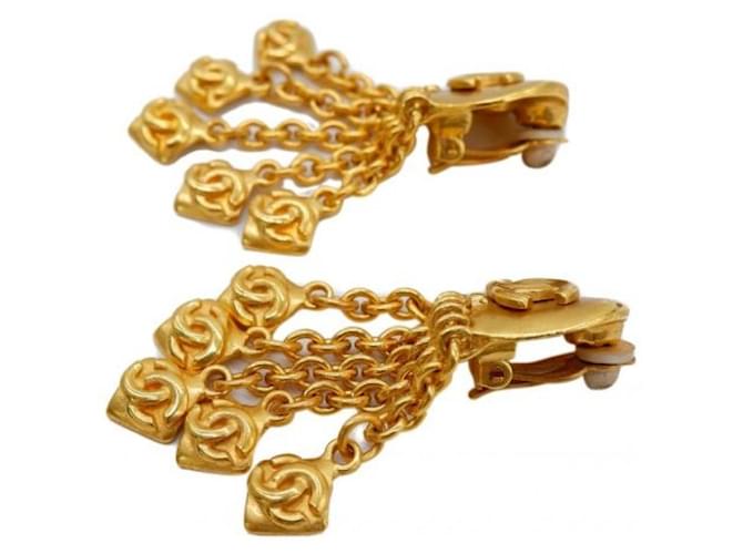 ***CHANEL Coco Mark Fransenohrringe Golden - Ansicht 3