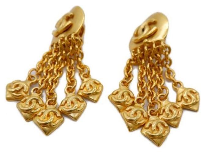 ***CHANEL Coco Mark Fransenohrringe Golden - Ansicht 4