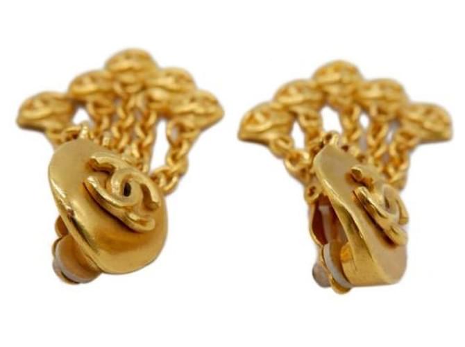 ***CHANEL Coco Mark Fransenohrringe Golden - Ansicht 5