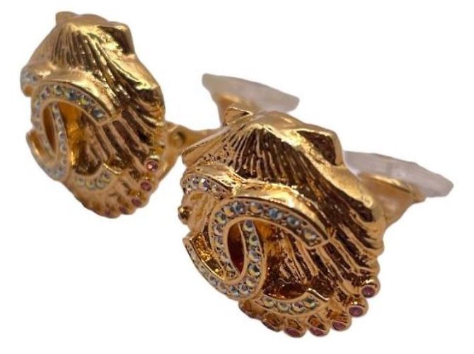 ***Orecchini CHANEL con strass motivo conchiglia D'oro - vista 3