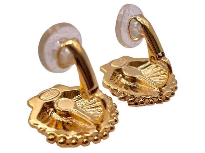 ***Orecchini CHANEL con strass motivo conchiglia D'oro - vista 4