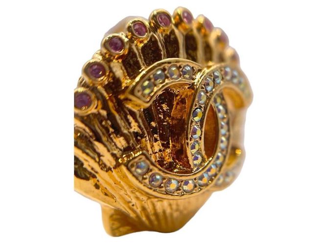 ***Orecchini CHANEL con strass motivo conchiglia D'oro - vista 5
