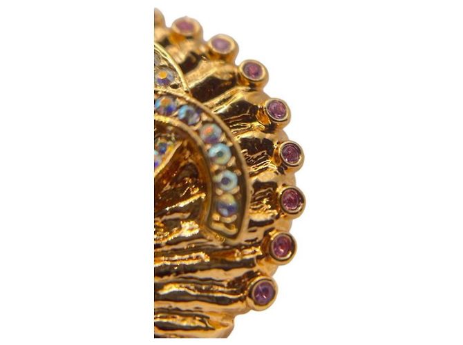 ***Orecchini CHANEL con strass motivo conchiglia D'oro - vista 7